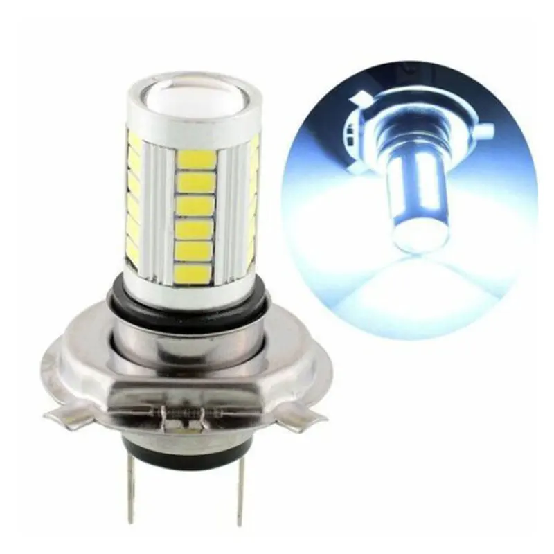 5630 33SMD H7 передняя лампа светодиодный Противотуманные фары фара мотоцикл супер яркий светодиодный фары лампы Универсальный