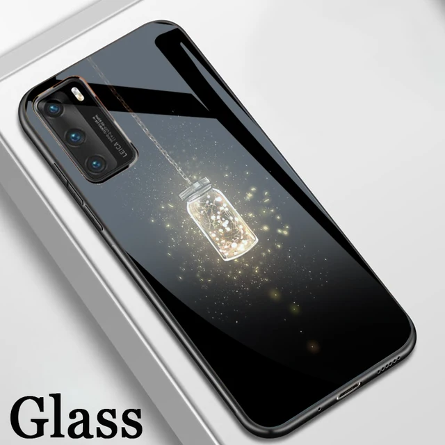 ciciber Luxury Vogue Cute Glass Case for Huawei P40 P30 P20 Honor 30 30S 20 10 Mate 40 30 20 P Smart 2020 2019 Lite Pro Funda W6392