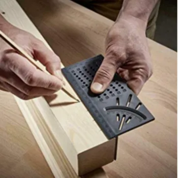 

Wood Working Ruler 3D Mitre Miter Angle Measuring Gauge Rulet Square Size Multi-functional Measure Tool 45/90 Degree Over Ruler