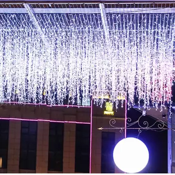 

Christmas Garland LED Curtain Icicle String Lights 5x0.8m 216LED Leds Indoor Drop Party Garden Street Outdoor Decorative Fairy