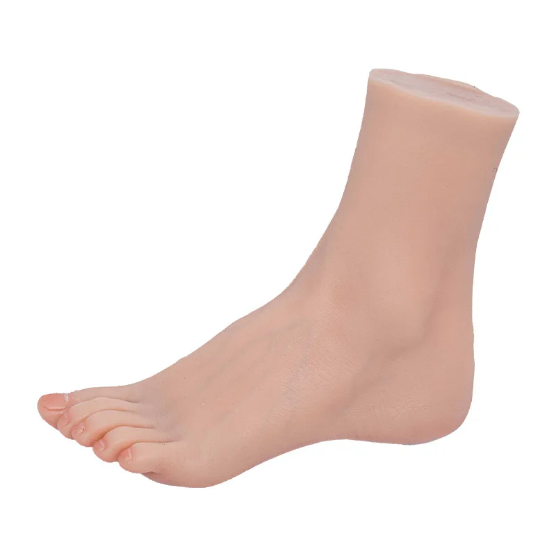 Silicone Female Foot Model Simulation Mannequin Realistic Fetish Feet Shooting Props Shoes Jewelry Display Medical Massage TG36B