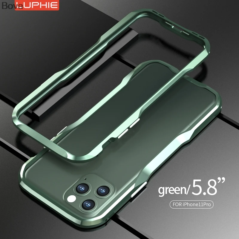 Чехол для iPhone 11 Pro Max, роскошное лезвие, стильный трендовый модный алюминиевый бампер для iPhone11 Pro Max+ 2 пленки(1 передняя+ 1 задняя
