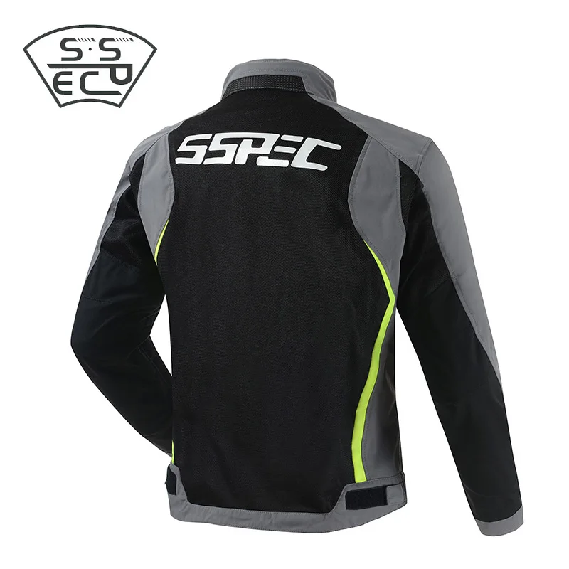 SSPEC транспирируемый verano moto Racing куртка nueva velocidad Pro hombres textil moto cicleta гоночный защитник chaqueta