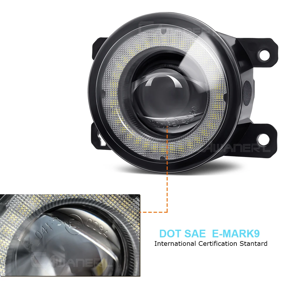 2 Pieces Car Fog Light Assembly LED Angel Eye Daytime Running Light DRL 30W H11 12V For Mitsubishi Outlander 2006- led car light,fog lights