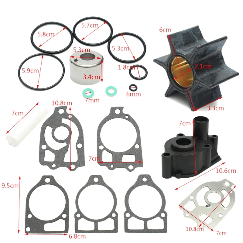 Новая лодка Маринер водяной насос крыльчатка Ремонтный комплект для Mercury Mercruiser Alpha 1 46-96148A8 46-96148Q8