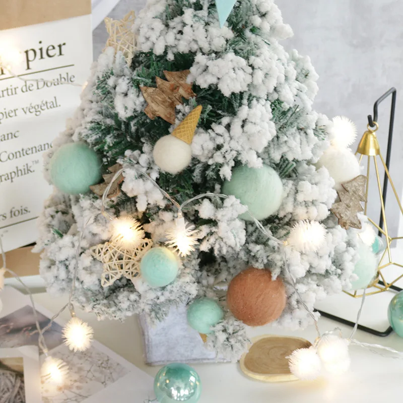 

60CM Desktop Mini Christmas Tree Cute Christmas Decorations New Velvet Tree artificial Kids Christmas Tree set gifts for kids