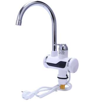 

New Eu Plug Electric Kitchen Water Heater Tap Instant Hot Water Faucet Heater Cold Heating Faucet Tankless Instantaneous Water H