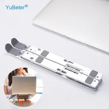 YuBeter Adjustable Laptop Stand Foldable Aluminium Alloy Notebook Holder PC Tablet Base Rack Cooling Bracket For MacBook Air Pro