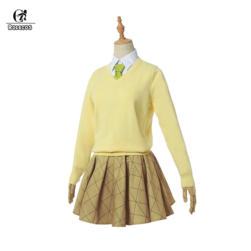 ROLECOS Demon Slayer Kimetsu no Yaiba костюм для косплея Shinobu Kochou Косплей школьный Acedemy женщин