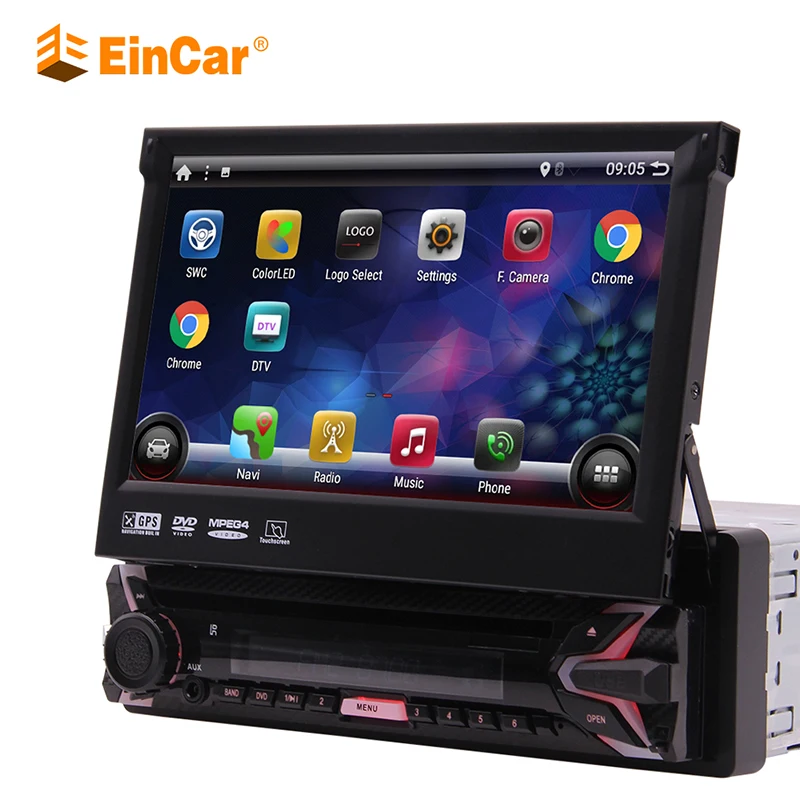 

Android 9.0 Single Din DVD Player Car Radio GPS Stereo Bluetooth Multimedia Player Flip Out Capacitive Touch Screen FM AM RDS