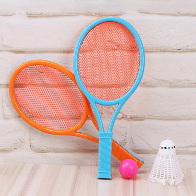 Enfants Badminton Tennis raquettes balles ensemble enfants en plein air Parent-enfant sport jeu éducatif jouets couleur aléatoire