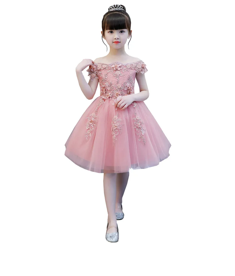 

Girls Evening Dress Princess Dress Children Wedding Dress Puffy Yarn Flower Boys/Flower Girls Birthday Performance Host Piano Co