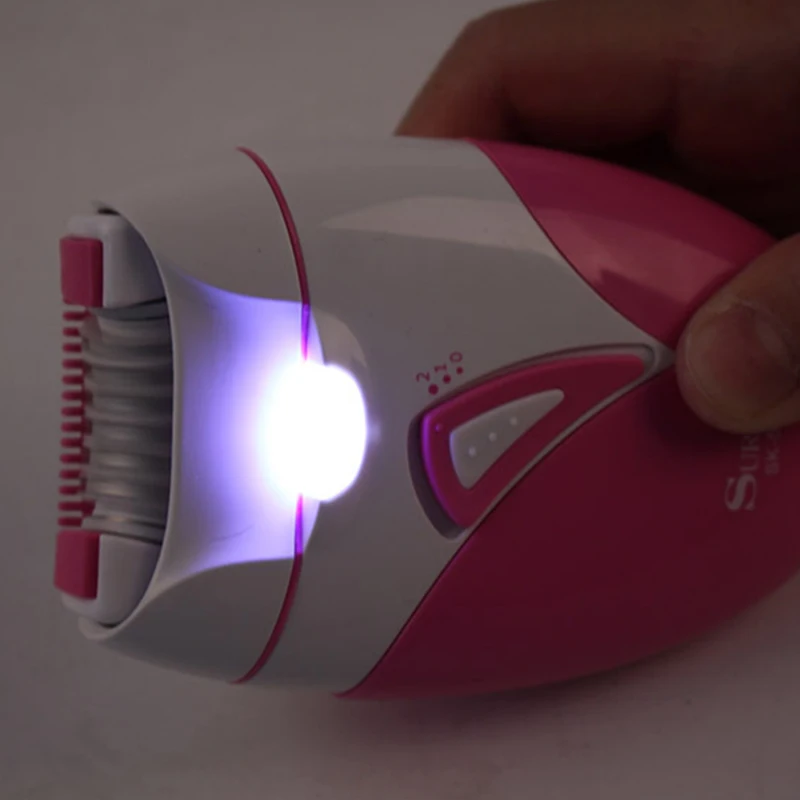 Surker 100-240V перезаряжаемый женский эпилятор электрический женский эпилятор для лица приспособление для удаления волос Эпилятор зоны бикини триммер ноги тела депи