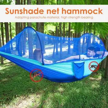 

Outdoors Nylon Spinning Swing Hanging Bed Hanging Camping Tents Durable Travel Tent Hammock Sturdy Couch Mosquito Net