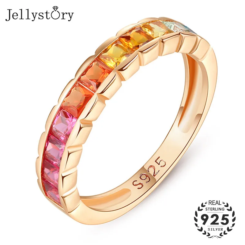 Jellystory S925 серебряное кольцо с 3 мм шпинель драгоценный камень циркон ретро