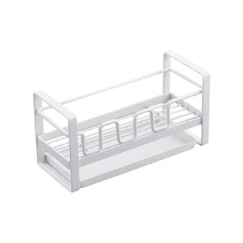 

Kitchen Sponge Rack with Filter Iron Drain Rack Finishing Rack Sink Soap Basket