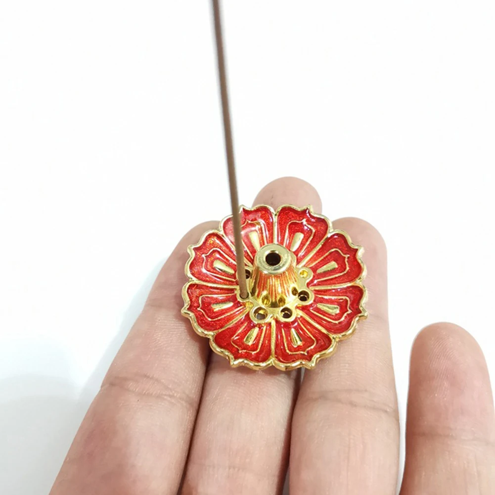 Lotus бронзовая тарелка-Кадило С 9 отверстиями для конуса держатель горелок ладана медный держатель для благовоний с 9 отверстиями медная статуя конуса
