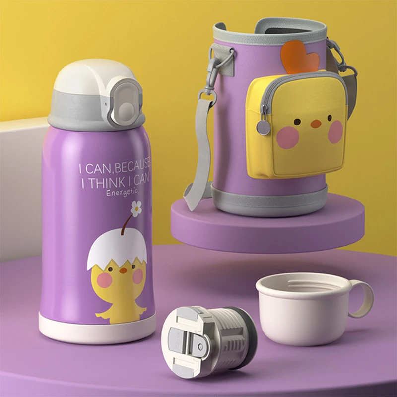 Smart Suit Thermos Cups With Straw Travel Coffee Mug Stainless Steel Children Water Bottle Office Business Gift Milk Mug