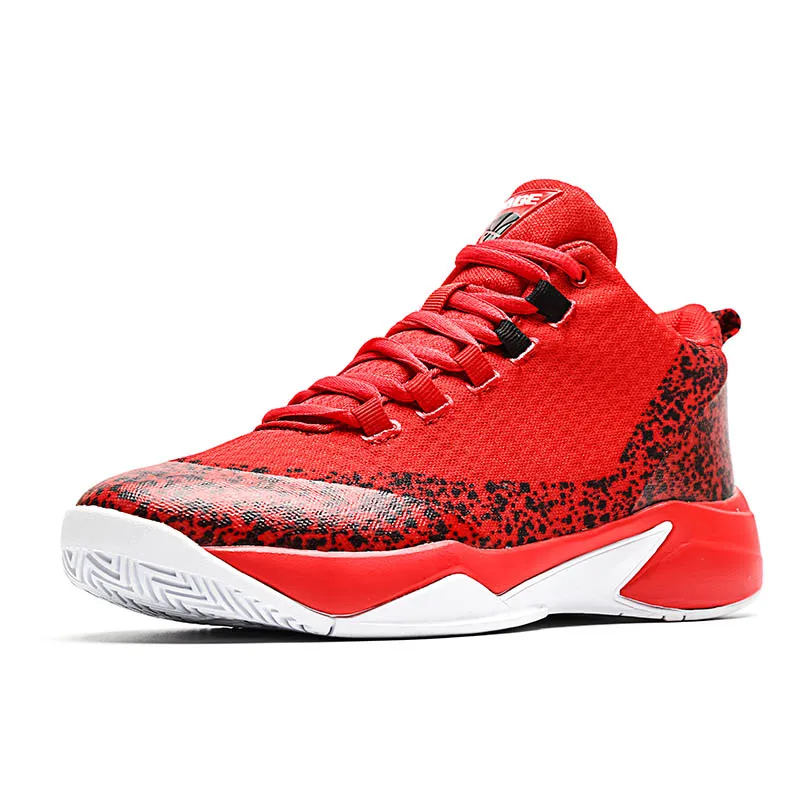 Красная обувь баскетбольные кроссовки мужские хип-хоп высокие Lebron 15 Basketbol Ayakkabi Soldier спортивная обувь Zapatos De Baloncesto Hombre - Цвет: Red