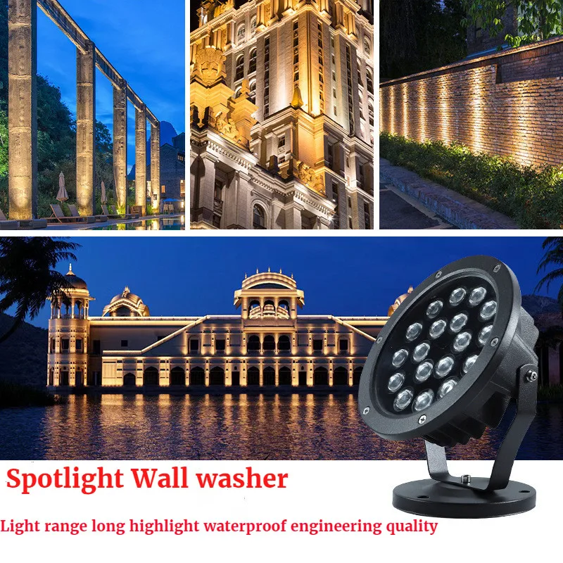 Led Warm Light Wall Washer Light Rgbw Landscape Lighting Flood Path Lights Garden Lights Gazebo Decoration Waterproof Lamp