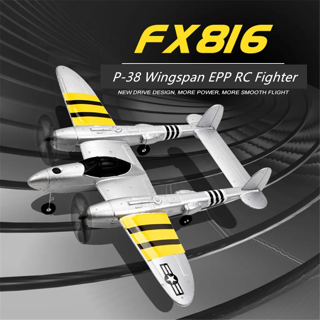 

FX-816 P38 2.4GHz Wingspan RC Fighter Simulation Aircraft Airplane Model Toy
