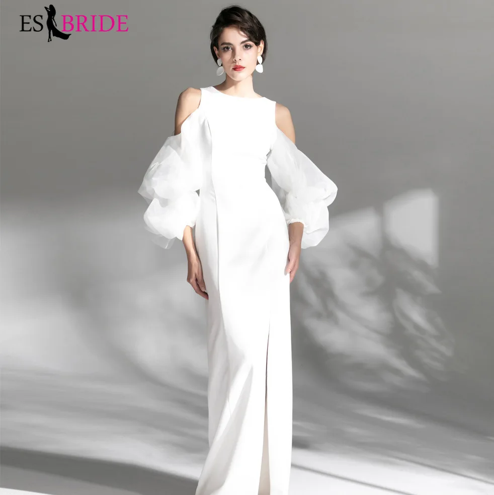 Fashion Bodycon White Avondjurken ES2943-1 O Hals 3/4 Mouwen Little Mermaid Elegante Vrouwen Lange Partij Jassen Robe Soiree 2019 Fashion Bodycon White Avondjurken ES2943-1 O Hals 3/4 Mouwen Little Mermaid Elegante Vrouwen Lange Partij Jassen Robe Soiree 2019