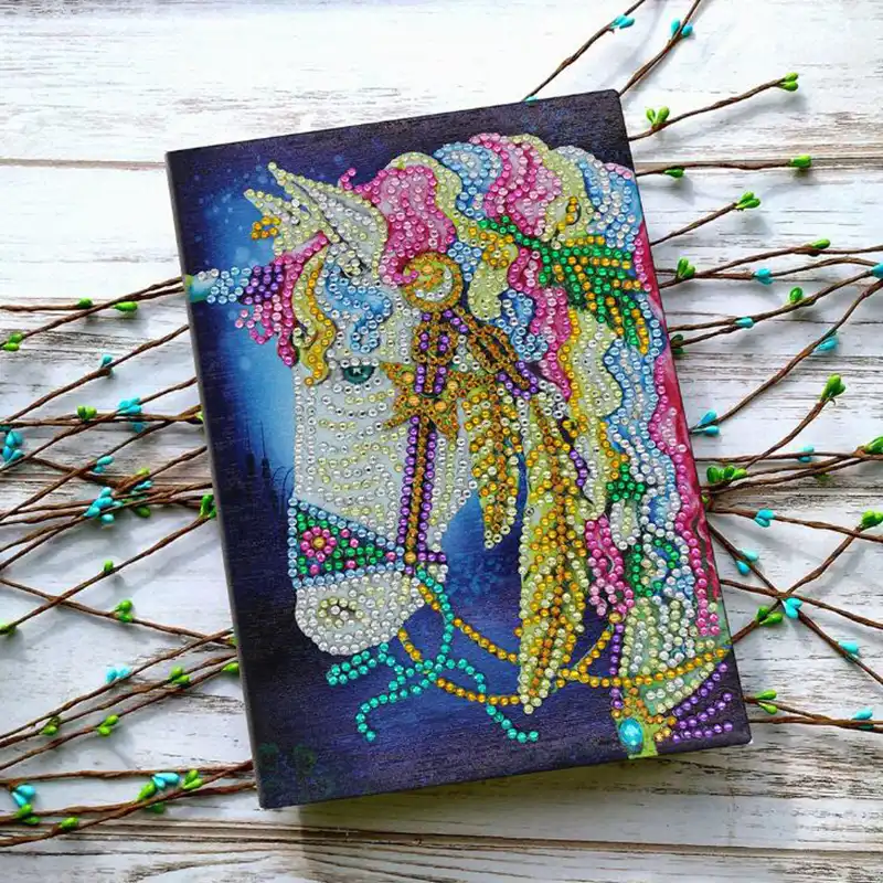 niumanery Animal DIY Diamond Painting Special Shaped A5 Notebook Diary Book Embroidery Art 107#