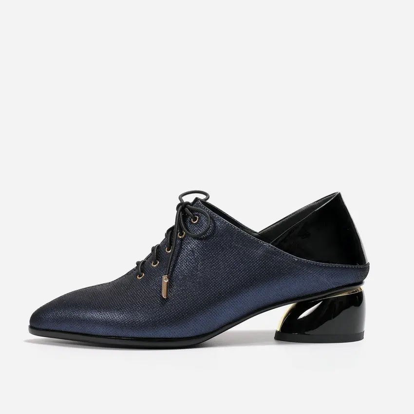 ENMAYER/ г. Классические Вечерние женские туфли из натуральной кожи с острым носком на высоком каблуке на шнуровке шикарная женская обувь на квадратном каблуке размеры 34-42