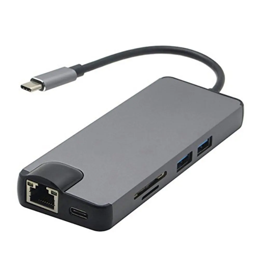 

USB Type C to HDMI VGA Gigabit Ethernet Lan RJ45 Adapter for Macbook Air Pro 2018 Type-C USB-C Hub Card Reader