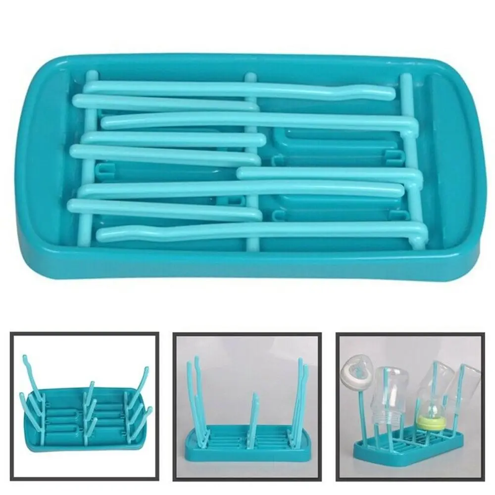 

Bottle Dry Rack Baby Bottle Drain Drying Racks Blue Pink Cleaning Dryer Drainer Storage Drying Rack Holder Home New