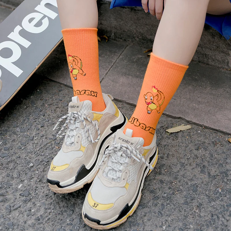Новое поступление японский Harajuku милый мультяшный Покемон носки женские и мужские длинные носки кавайный Пикачу Компрессионные носки