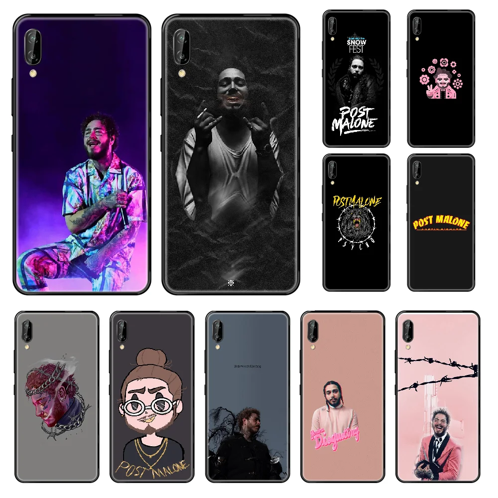 Чехол для телефона Post Malone singer Huawei Honor Mate 5 6 7 8 9 10 20 A C X Lite черный мягкий чехол Etui