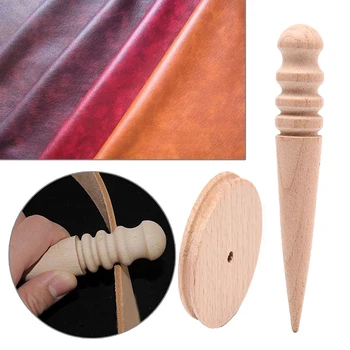 

1Set Leather Trimming Tool Edge Polishing Tools Grinding Round Rods Wooden Handle