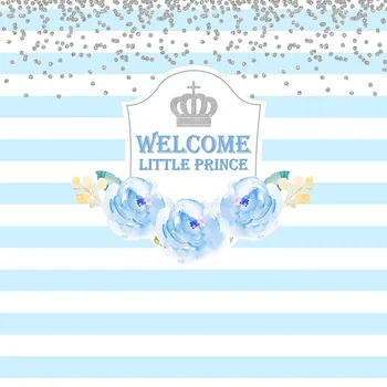 

Striped baby blue photo background vinyl newborn portrait baby shower crown photography backdrops for photo studio props lv-1306