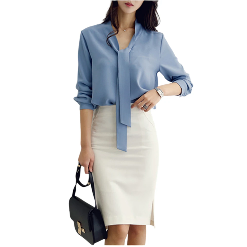 2020 летняя белая шифоновая женская блузка тонкая сексуальная офисная Дамская