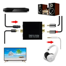 Convertitore Audio Coassiale a Fibra Ottica Toslink Digitale a Martinetti 3.5 Analogico L/R RCA Audio Digitale SPDIF Decoder Stereo amplificatore