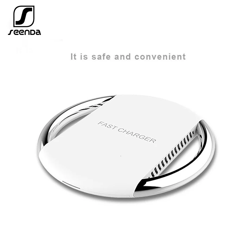 

Seenda Qi Wireless Charger Pad with Micro USB 10W Wireless Fast Charging for Samsung Huawei Zinc Alloy Mobile Phone Charge
