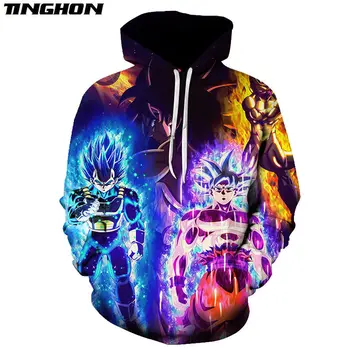

Dragon Ball Z Vegeta Resurrection Hoodies Women Men Anime Super Saiyan Goku Hoodie Plus Size XS 6XL 7XL DB16