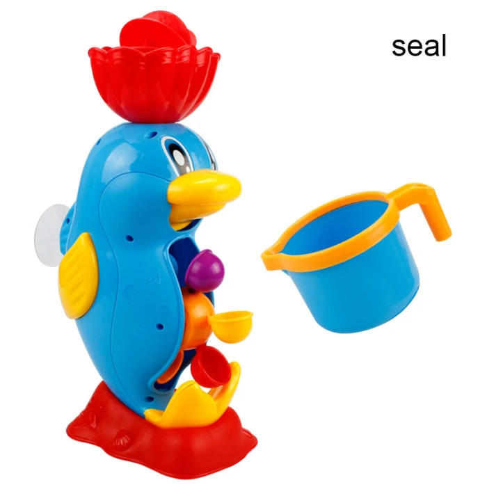 Мультфильм животных водное колесо Ванна Душ игрушка вода игрушка для малыша и ребенка
