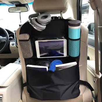 

Car Back Seat Organizer Front Seat Storage Kids Pocket Bag Auto Travel Kick Mat
