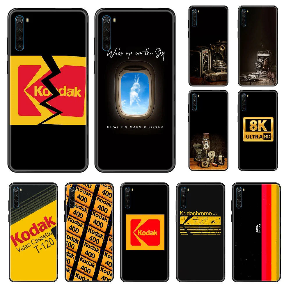 luxury Camera retro kodak Phone case For Xiaomi Redmi Note S2 4 5 6 7 8 A S X Plus Pro black trend bumper art hoesjes pretty