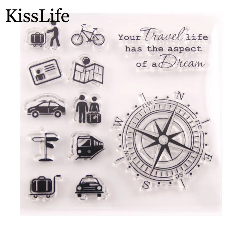 2019 New Compass Street Sign Human Book Clear Rubber Stamps for Scrapbooking Card Making Christmas | Дом и сад