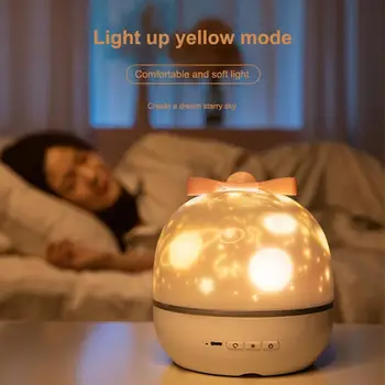 

360 Rotatable Multicolor Changing LED Rechargeable Starry Sky Projector Night Light Universe Colorful Flashing Star Baby Gift