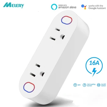 

Smart Power Plug Wi-Fi Outlets Sockets Homekit 16A Timing Switch Energy Monitoring Work with Amazon Alexa,IFTTT Google Assistant