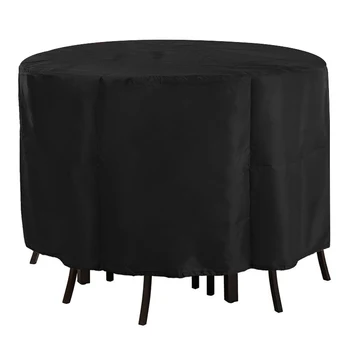 

Outdoor Furniture Table Cover Garden Furniture Waterproof Dust Cover Round Table Chair Rain Covers BJStore
