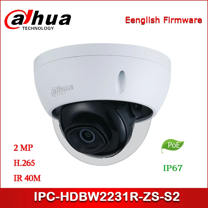 Dahua ip-камера IPC-HDBW2231R-ZS-S2 2MP WDR IR Dome Поддержка сетевой камеры POE starlight обновленная версия IPC-HDBW2231R-ZS