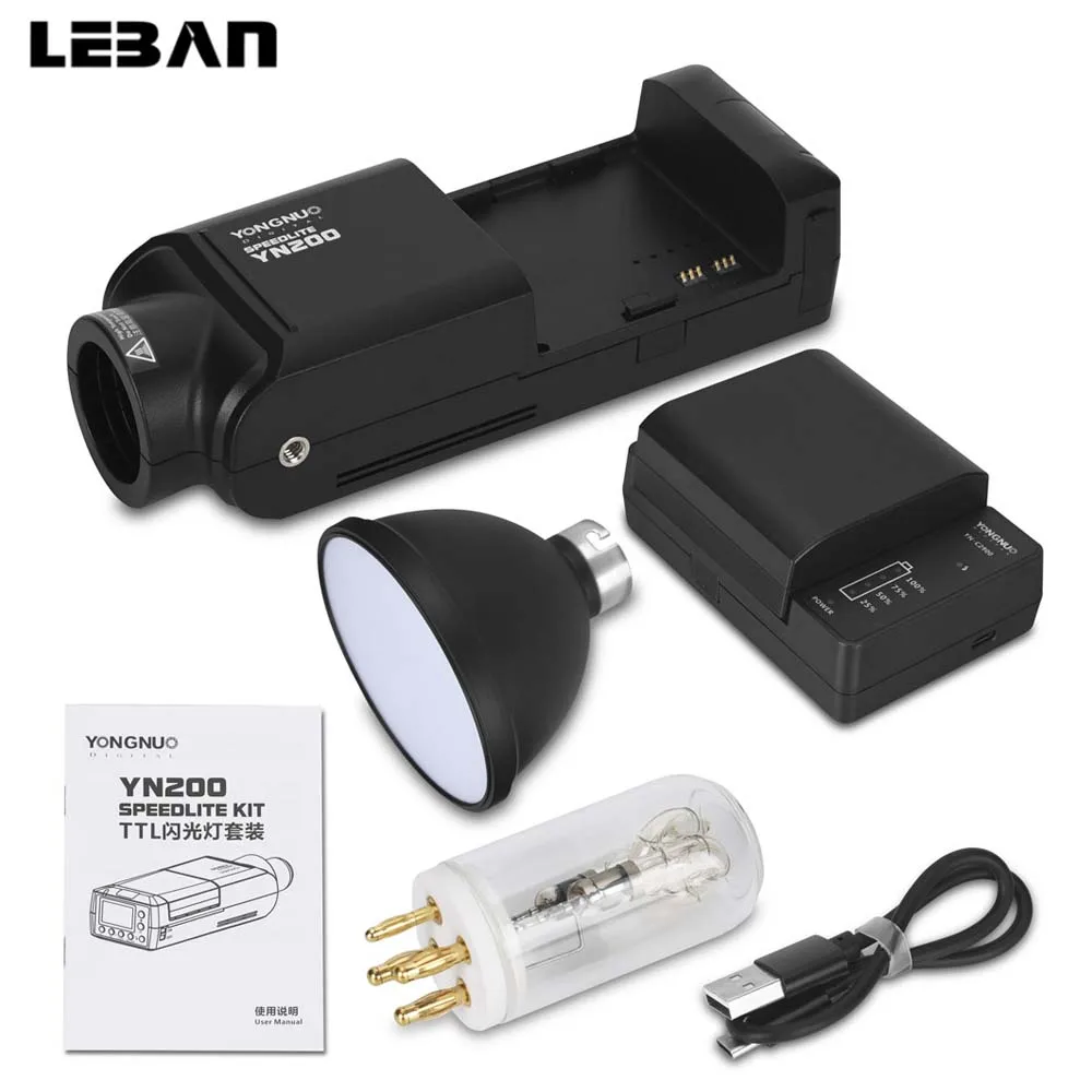 YONGNUO YN200 TTL HSS 2 4G 200W литиевая батарея + USB Тип C совместимая (YN560 TX II)/YN560 Pro/YN862 для Canon