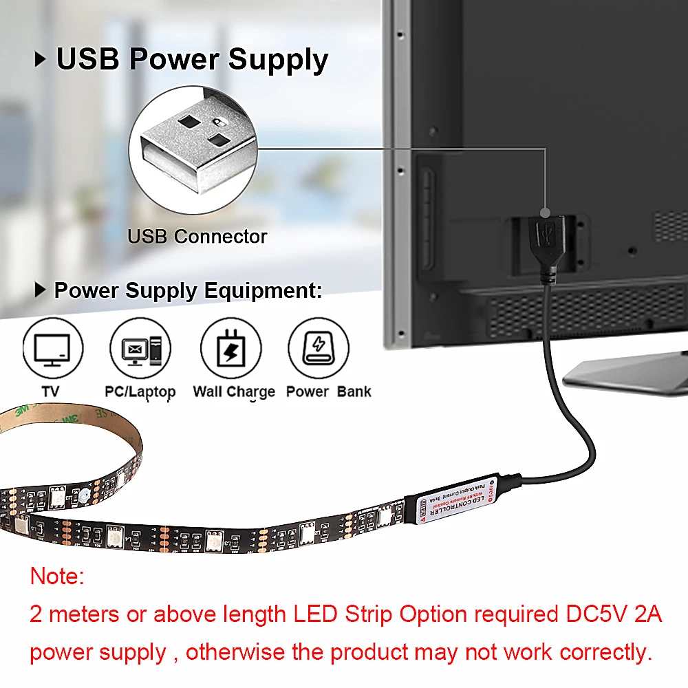 Светодиодный потолочный светильник шкаф 5В USB светодиодный лента RGB 5050 luces светодиодный светильник ing полосы для Кухня Спальня украшения ТВ Подсветка