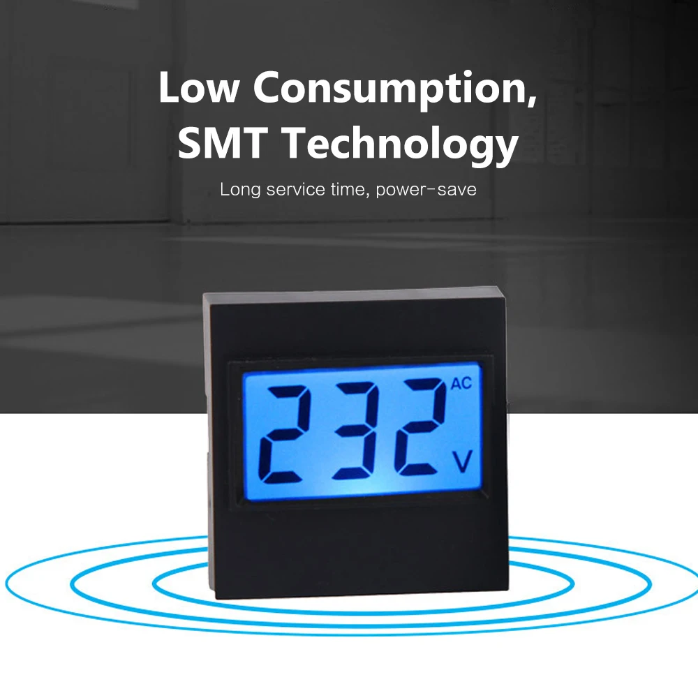 

AC 80V-380V Digital Voltmeter LCD Display Volt Panel Meter Voltage Monitor Tester Gauge Dustproof Voltage Display Module