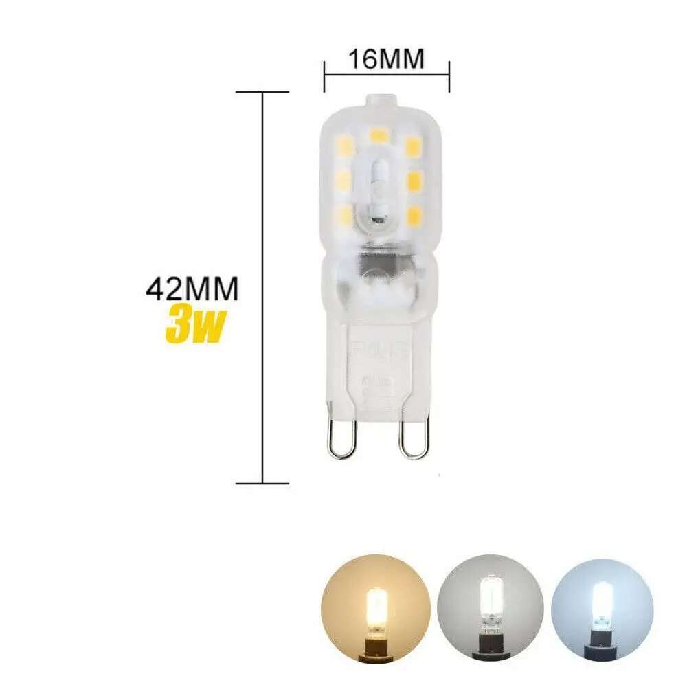 14LEDs 22LEDs Dimmable Mini G9 LED Corn Light SMD 2835 Bulb Spotlight For Chandelier Replace 30W 50W Halogen Lamp AC 110V 220V - Испускаемый цвет: 3W